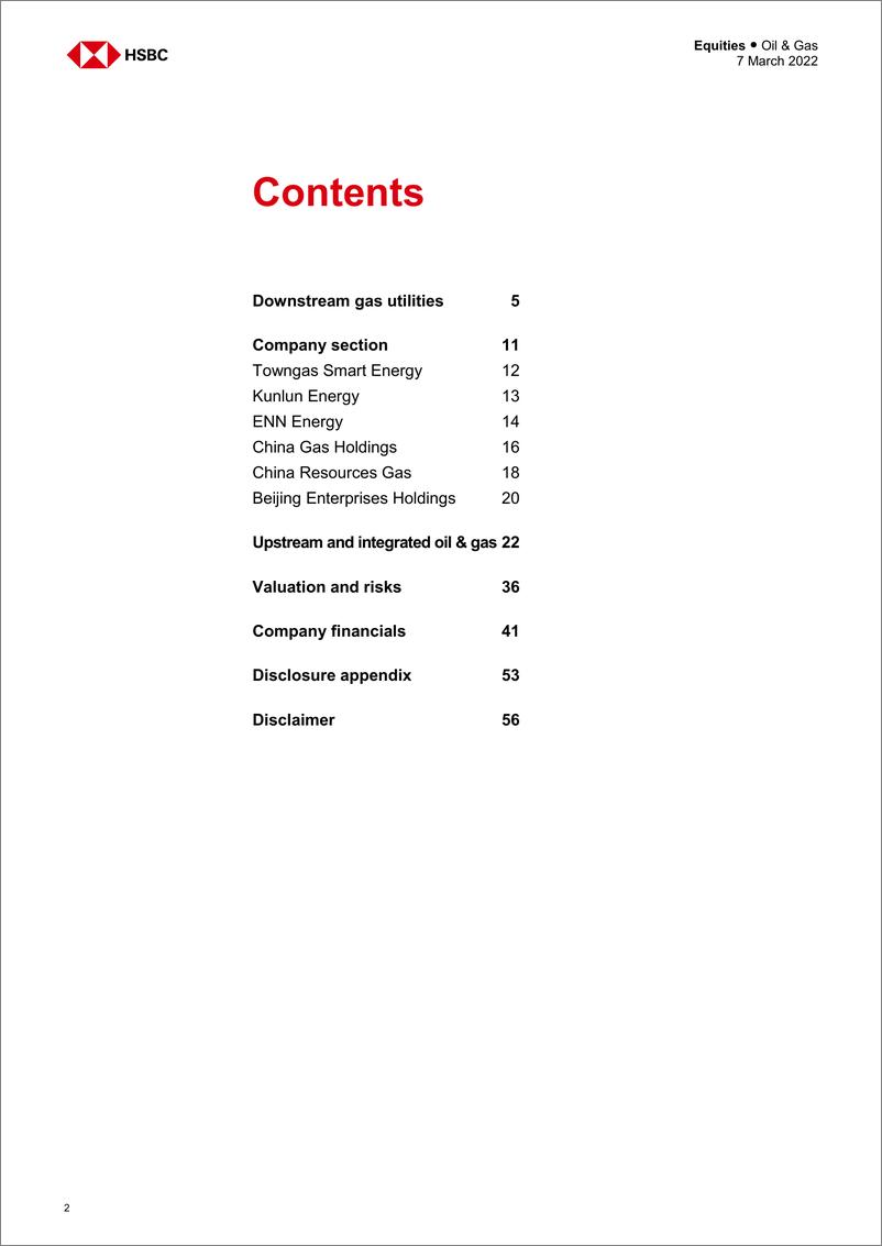 《HSBC-中国石油与天然气行业-新的周期性挑战；同一方向-2022.3.7-57页》 - 第3页预览图