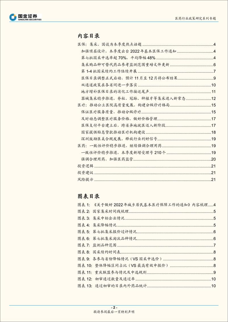 《医药行业政策大梳理：2022年第三季度更新-20221116-国金证券-22页》 - 第3页预览图