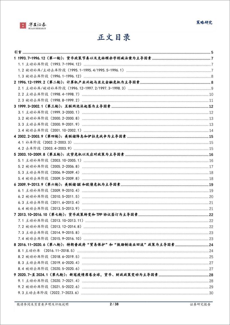 《1993年以来美国库存周期复盘启示：库存周期视角下的美国经济衰退与否-240506-华安证券-38页》 - 第2页预览图