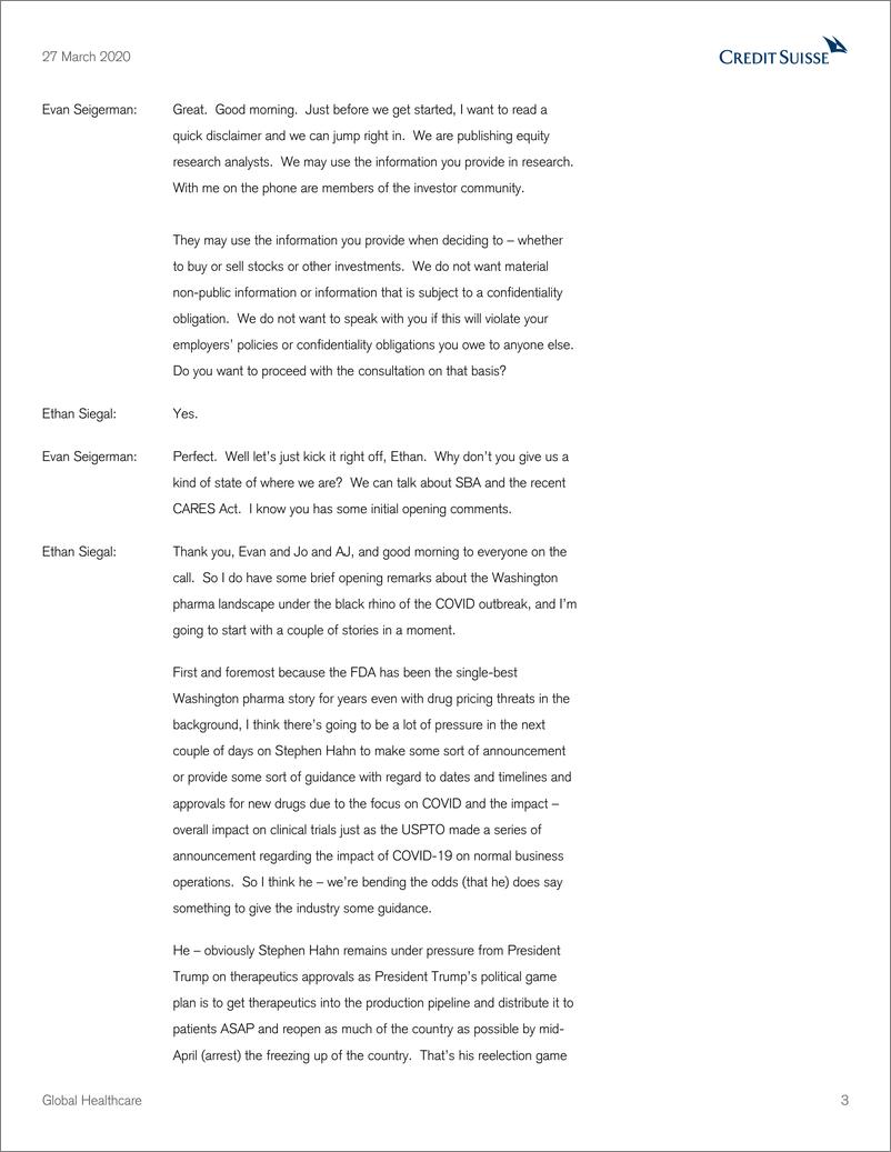 《瑞信-美股-医疗保健行业-全球医疗业：华盛顿的COVID-19疫情探讨-2020.3.27-27页》 - 第4页预览图