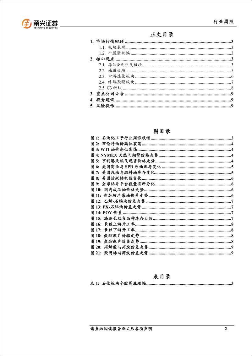 《石油化工行业周报_长丝价差有所修复_看好行业景气向上-甬兴证券》 - 第2页预览图