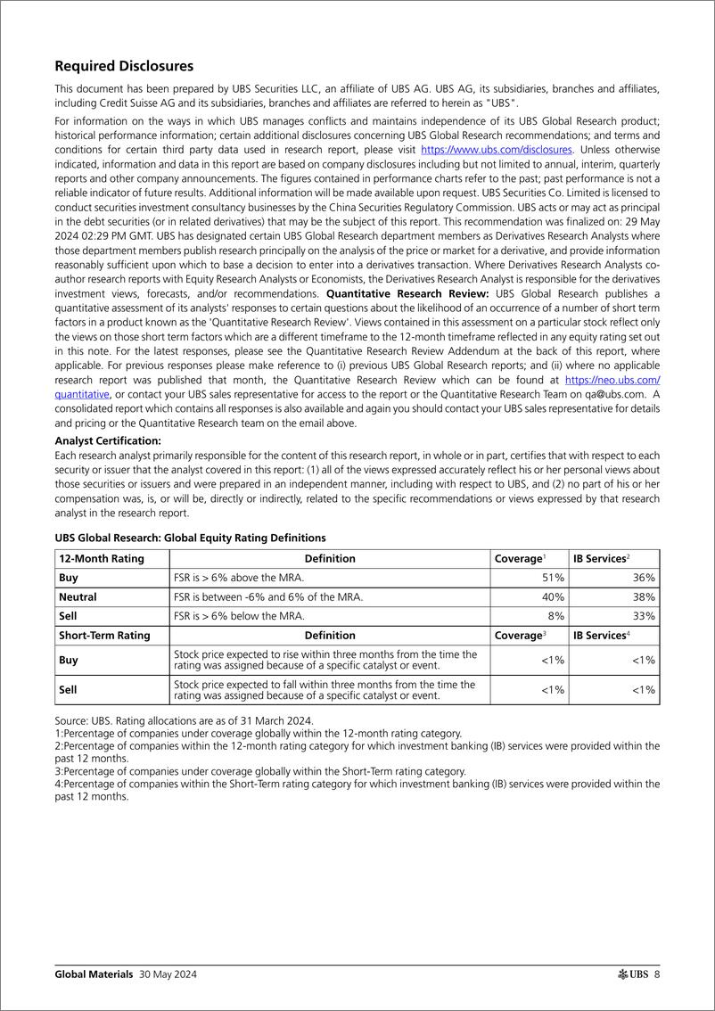 《UBS Equities-Global Materials _COPPER How Are Global Investors Positione..》 - 第8页预览图