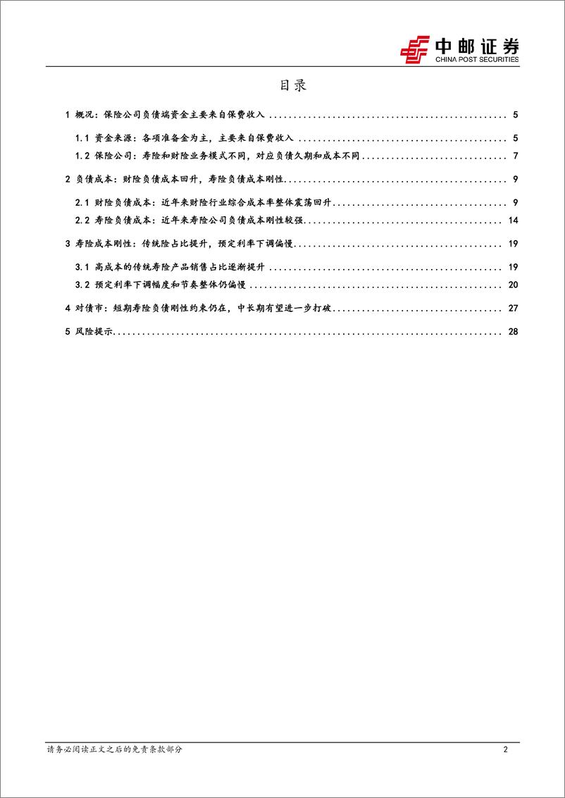 《成本看债系列二：保险公司负债成本全梳理-240806-中邮证券-30页》 - 第2页预览图