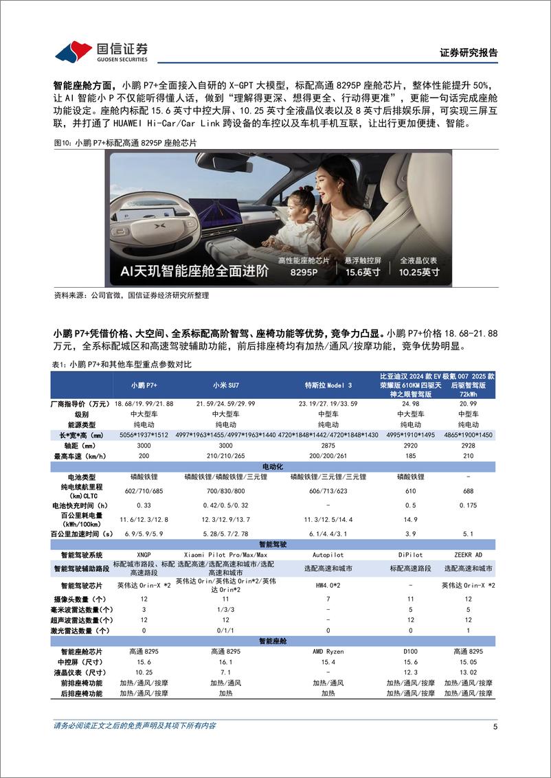 《小鹏汽车-W(09868.HK)小鹏新车型P7%2b上市当天订单超3万辆，新品周期持续向上-241111-国信证券-11页》 - 第5页预览图