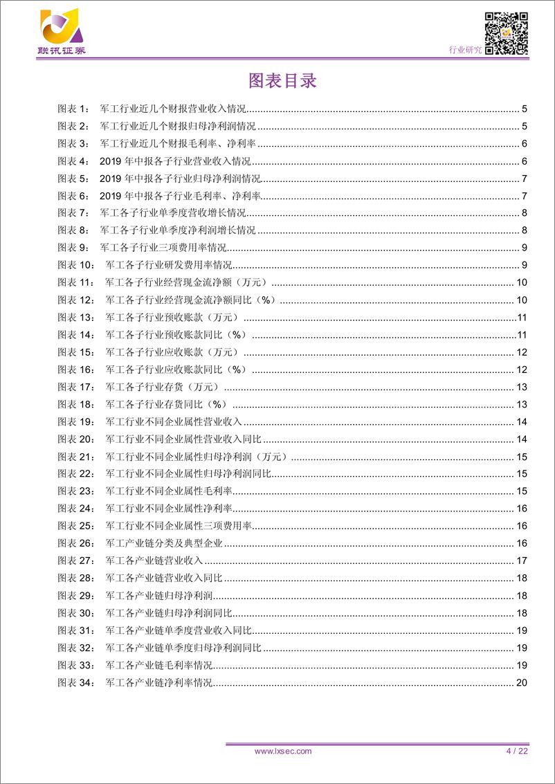 《军工行业：2019年中报业绩良好，军工景气延伸到上游新材料和零部件-20190910-联讯证券-22页》 - 第5页预览图