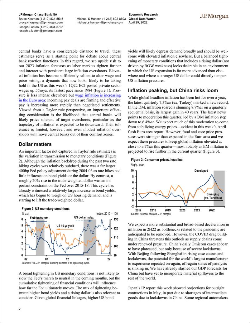 《J.P. 摩根-全球宏观策略之全球宏观数据观察-2022.4.29-85页》 - 第3页预览图