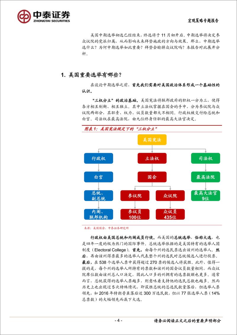 《兼论美国选举制度与权力结构：拜登“中期选举”胜算多大？-20220928-中泰证券-15页》 - 第5页预览图