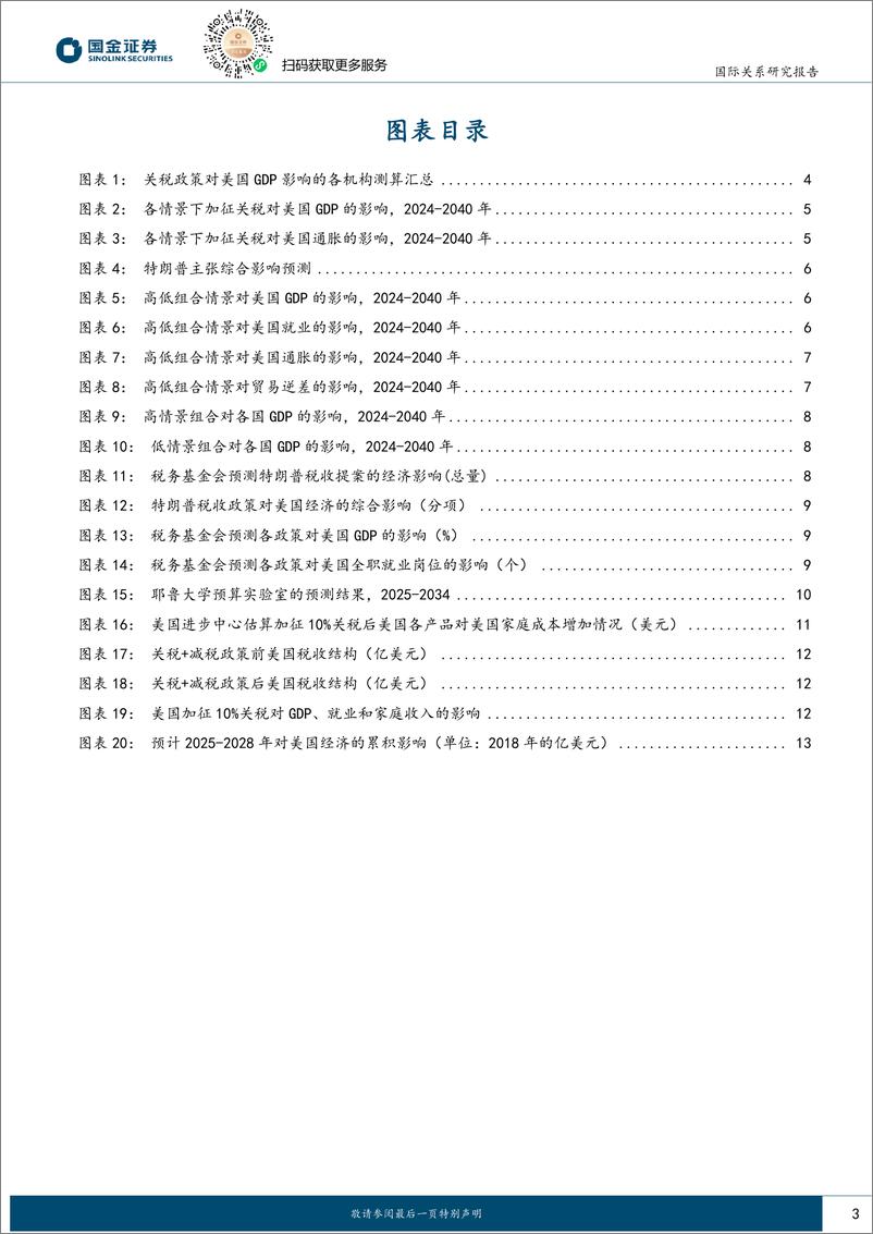 《国际政治专题报告：观察美国智库的研究结果，美国加征关税政策面临哪些约束？-250114-国金证券-15页》 - 第3页预览图