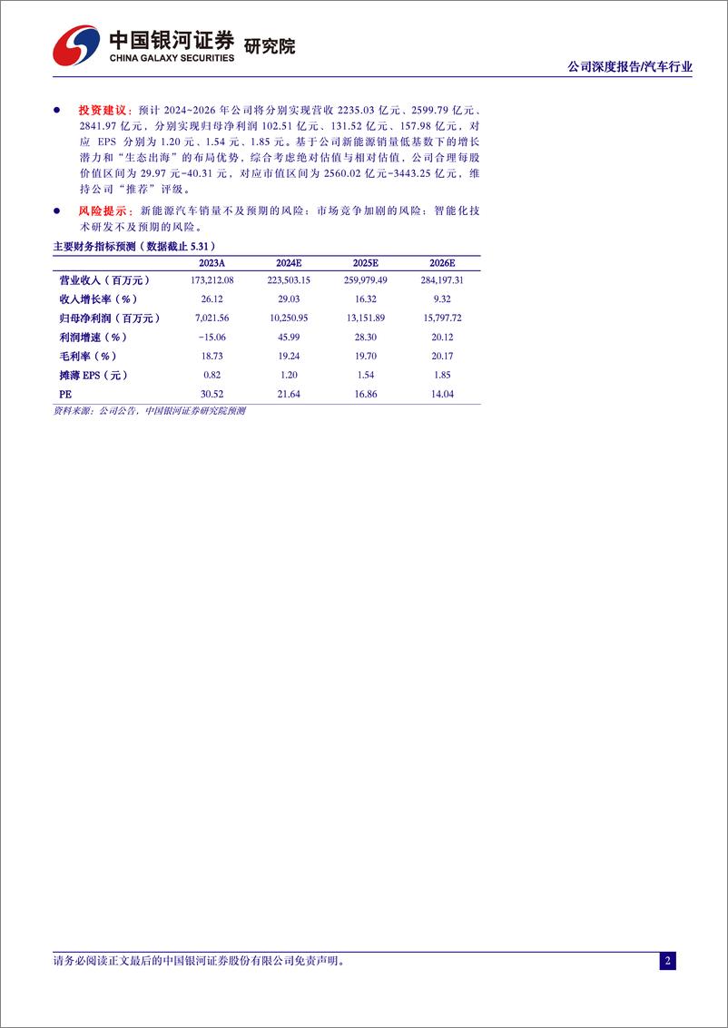 《长城汽车(601633)扬长补短新能源转型再起航，全力拥抱电动化%2b智能化新时代-240603-银河证券-27页》 - 第2页预览图