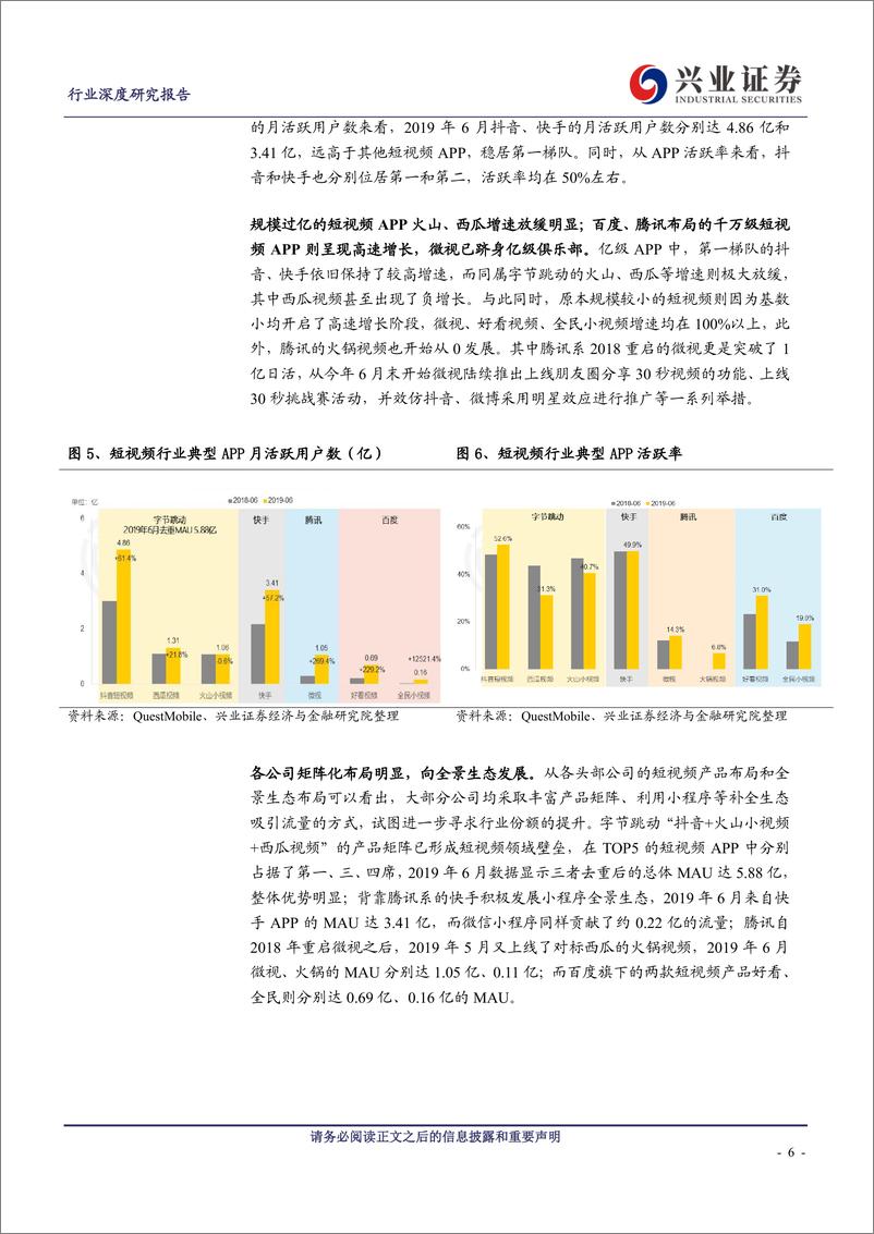 《短视频行业系列二：抖音快手差异化变现，迎来终极一战-20190814-兴业证券-40页》 - 第7页预览图