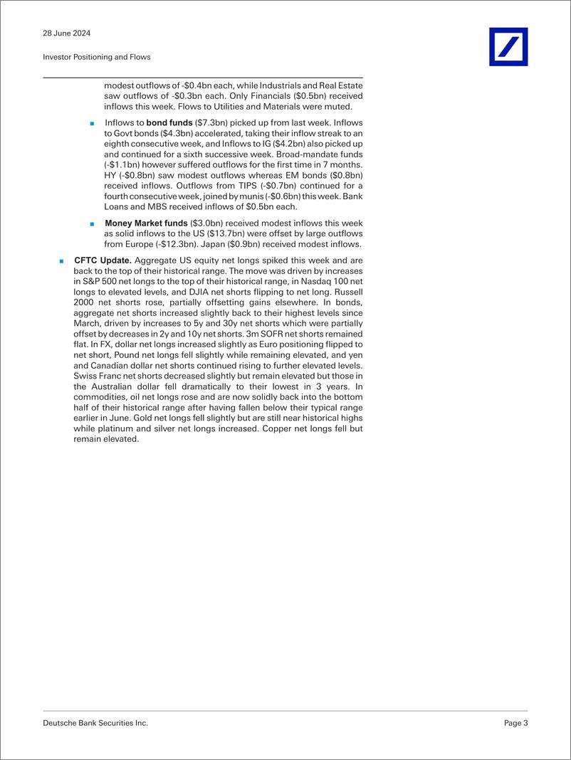 《Deutsche Bank-Investor Positioning and Flows Easing Back Some》 - 第3页预览图