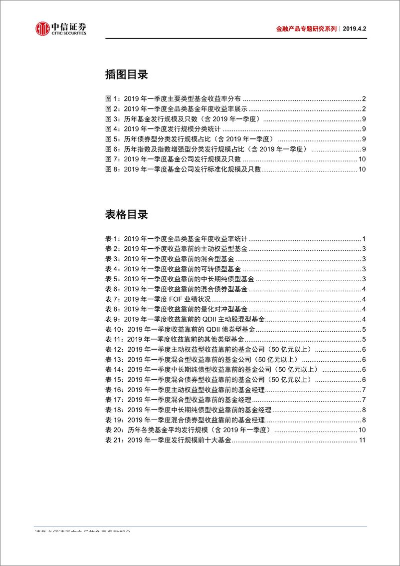 《金融产品专题研究系列：2019年一季度公募基金业绩及首发市场盘点-20190402-中信证券-15页》 - 第4页预览图