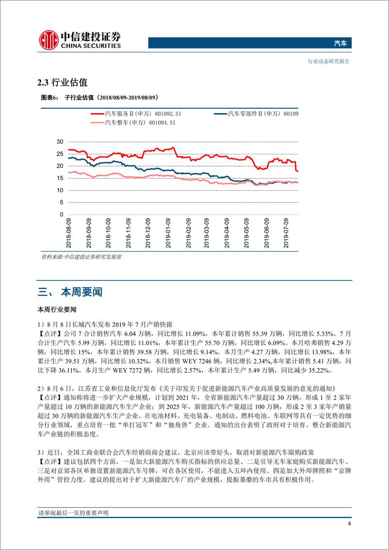 《汽车行业：7月乘用车同比负增长，长城汽车销量逆市再涨-20190814-中信建投-12页》 - 第6页预览图