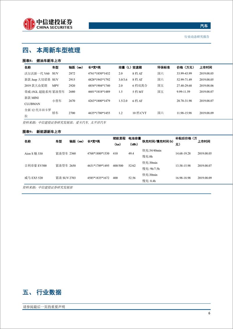 《汽车行业：7月乘用车同比负增长，长城汽车销量逆市再涨-20190814-中信建投-12页》 - 第8页预览图