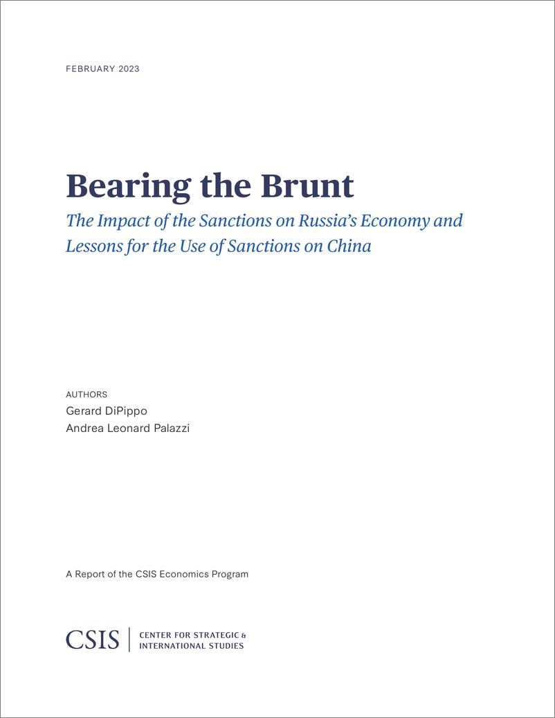 《国际战略研究中心-制裁对俄罗斯经济的影响和对中国实施制裁的教训（英）-2023.2-43页》 - 第3页预览图