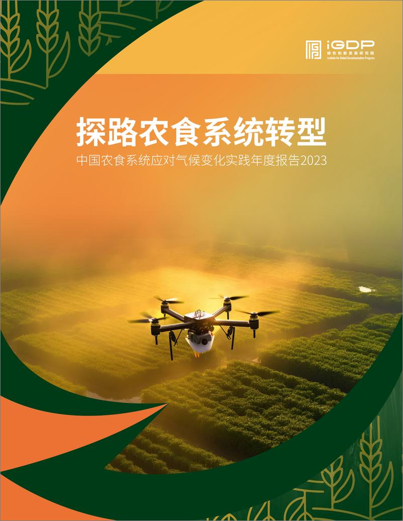 《绿色创新发展研究院_iGDP__探路农食系统转型——中国农食系统应对气候变化实践年度报告2023》 - 第1页预览图