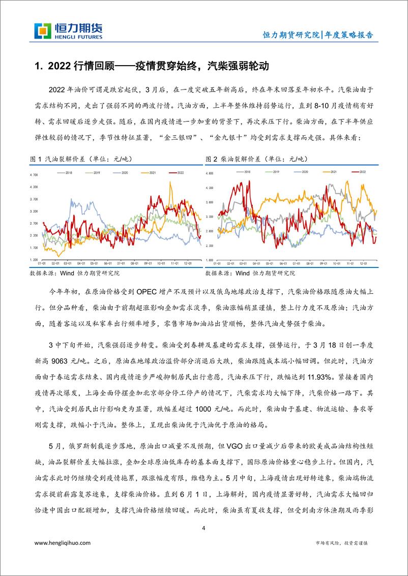 《成品油年度策略报告：内高外低，用涉大川-20221231-恒力期货-16页》 - 第5页预览图