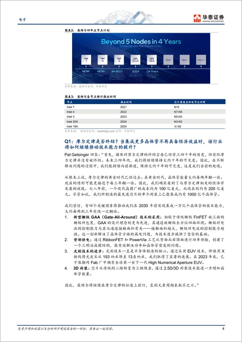 《电子专题研究：英特尔CEO在MIT分享如何集成1万亿个晶体管》 - 第4页预览图