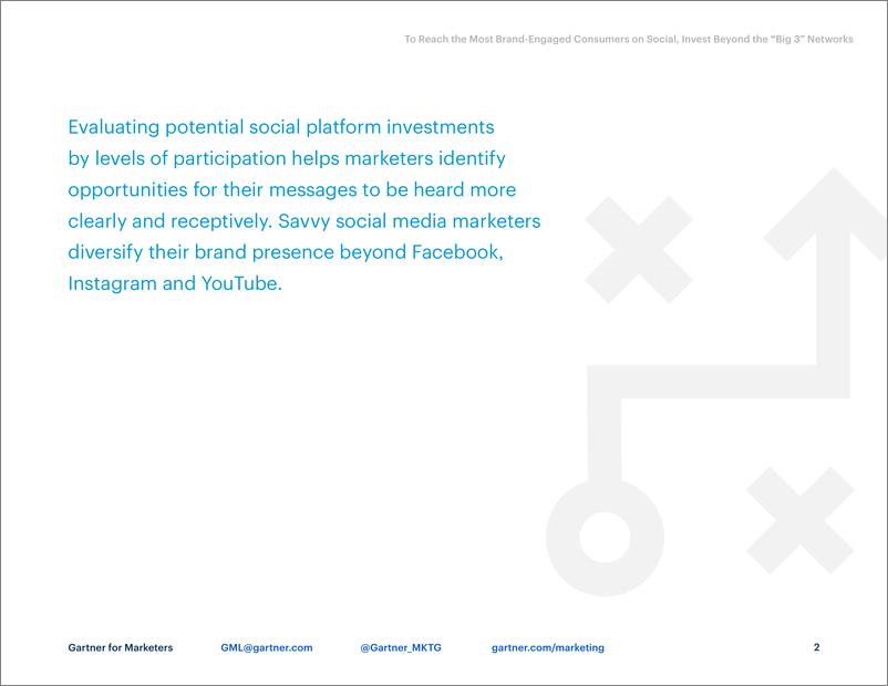 《Gartner-要在社交网络上接触到最具品牌影响力的消费者，请超越“三大”网络进行投资（英）-2023-15页》 - 第3页预览图