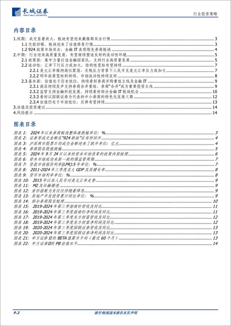 《券商行业2025年投资策略：重视相对低估板块，持续看好并购重组及优质金融IT机会-241230-长城证券-15页》 - 第2页预览图