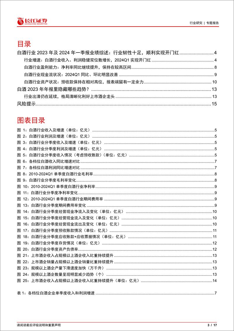 《食品饮料行业2023年年报及2024年一季报综述白酒篇：行业韧性十足，顺利实现开门红-240522-长江证券-17页》 - 第3页预览图