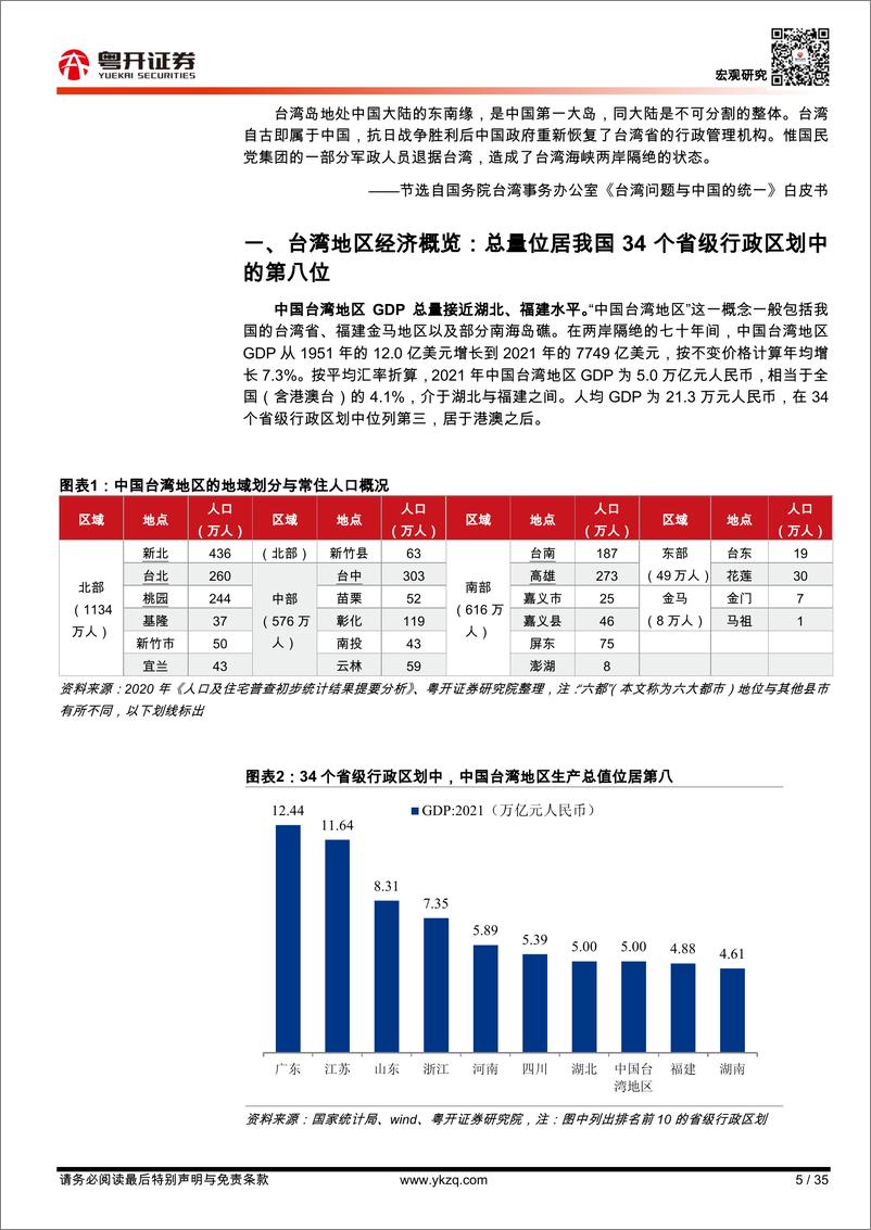 《中国台湾经济2022：形势与问题-20220804-粤开证券-35页》 - 第6页预览图