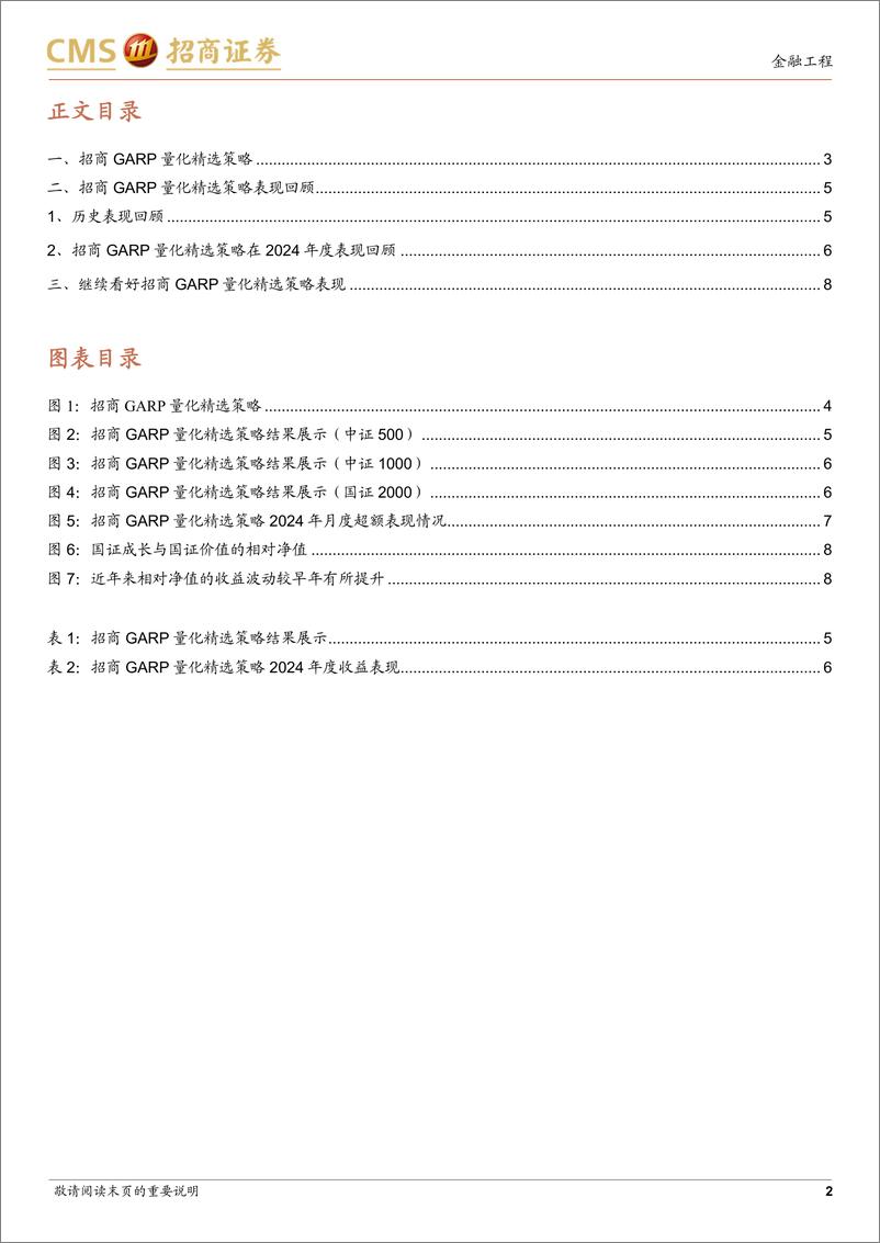 《招商GARP量化精选策略2024年度表现亮眼-250113-招商证券-10页》 - 第2页预览图