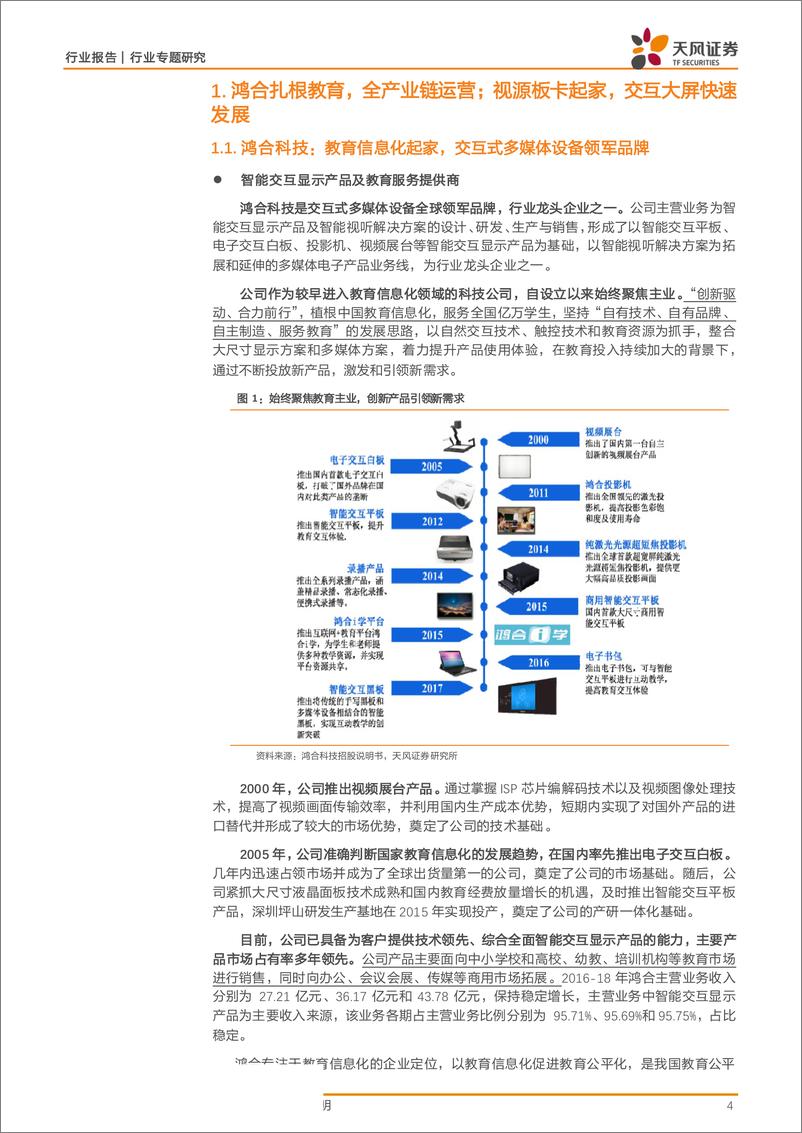 《商业贸易行业鸿合VS视源深度对比：鸿合海外发力，视源精耕产品-20190711-天风证券-29页》 - 第5页预览图