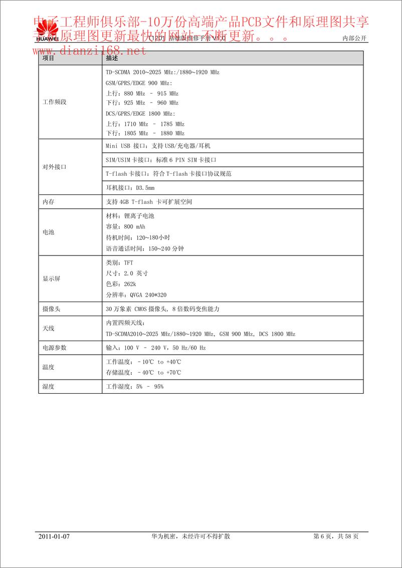《华为T1201 原厂图纸》 - 第6页预览图