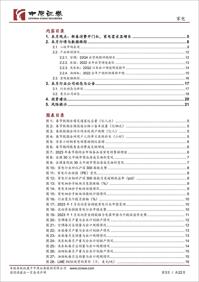 《家电行业月报：需求边际改善，行业回暖加速-20230215-中原证券-22页》 - 第4页预览图