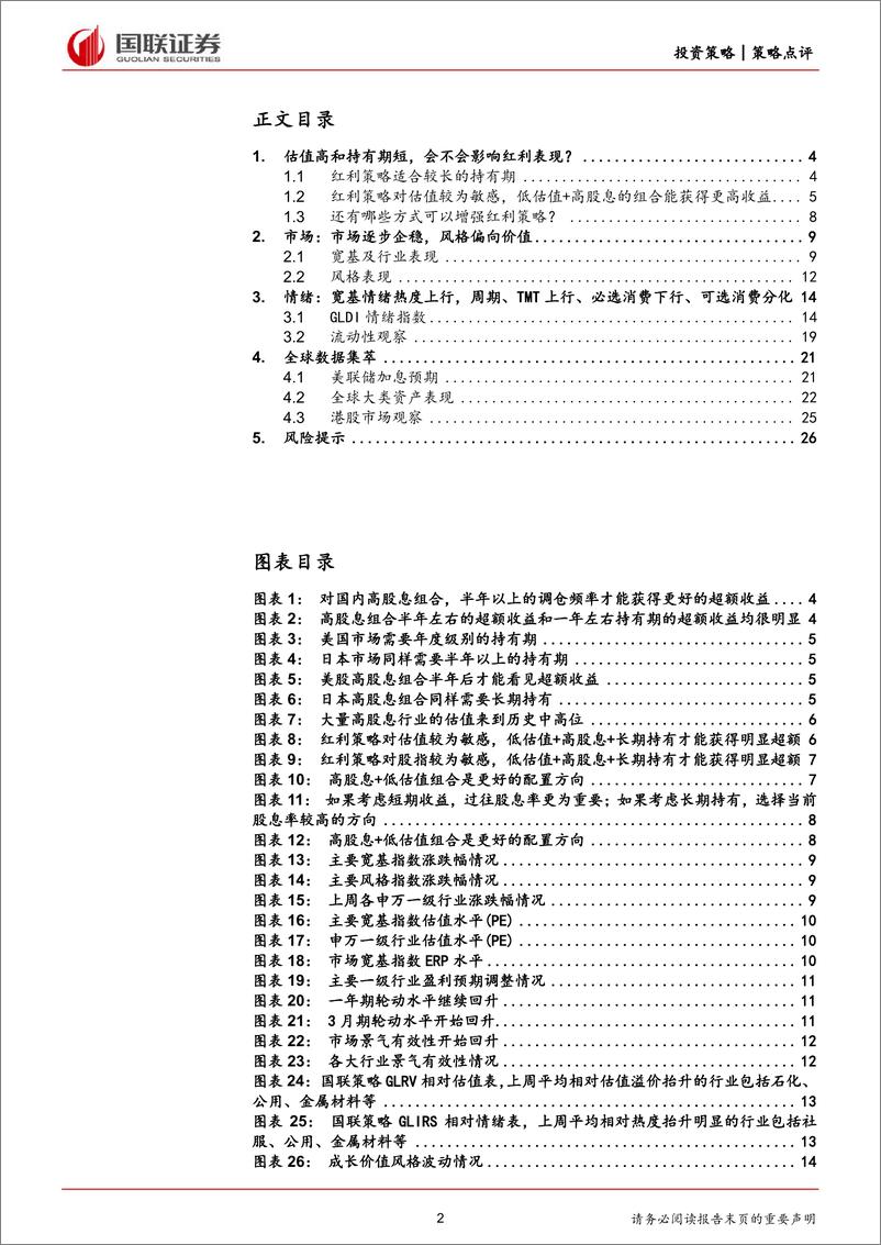 《策略点评：估值高和持有期短，会不会影响红利表现？-240313-国联证券-27页》 - 第2页预览图