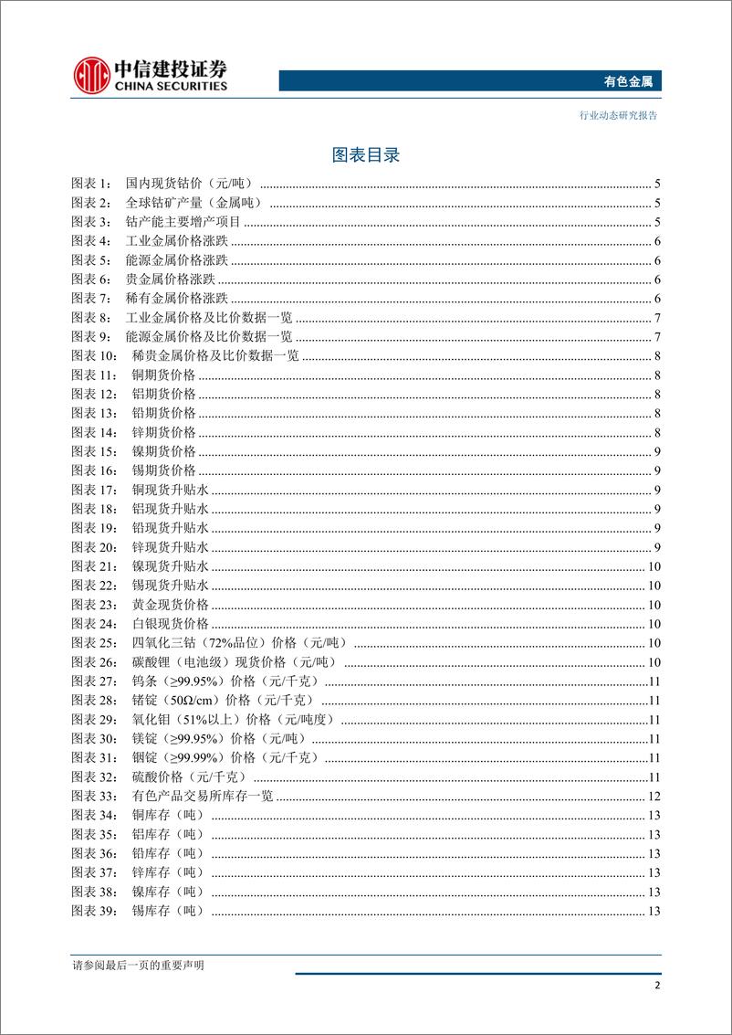 《有色金属行业：有色金属基本面平稳，钴价受成本支撑触底反弹-20190429-中信建投-40页》 - 第4页预览图