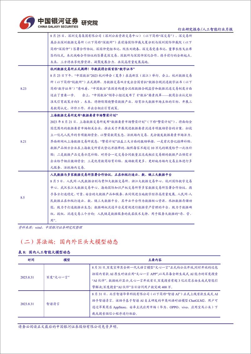 《20230910-8月人工智能行业月报：英伟达业绩超预期，首批11家大模型获批开放》 - 第8页预览图