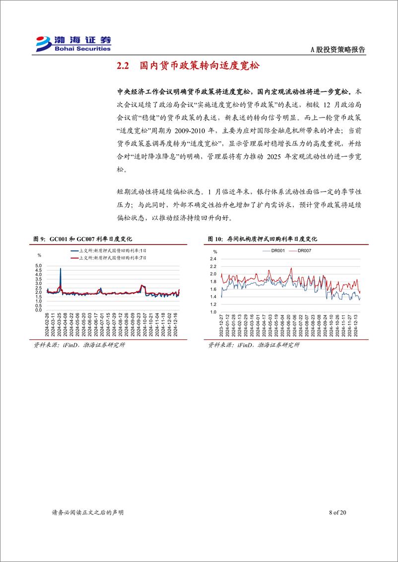 《A股市场2025年1月投资策略报告：政策基调进一步明确，后续关注具体落地情况-241226-渤海证券-20页》 - 第8页预览图