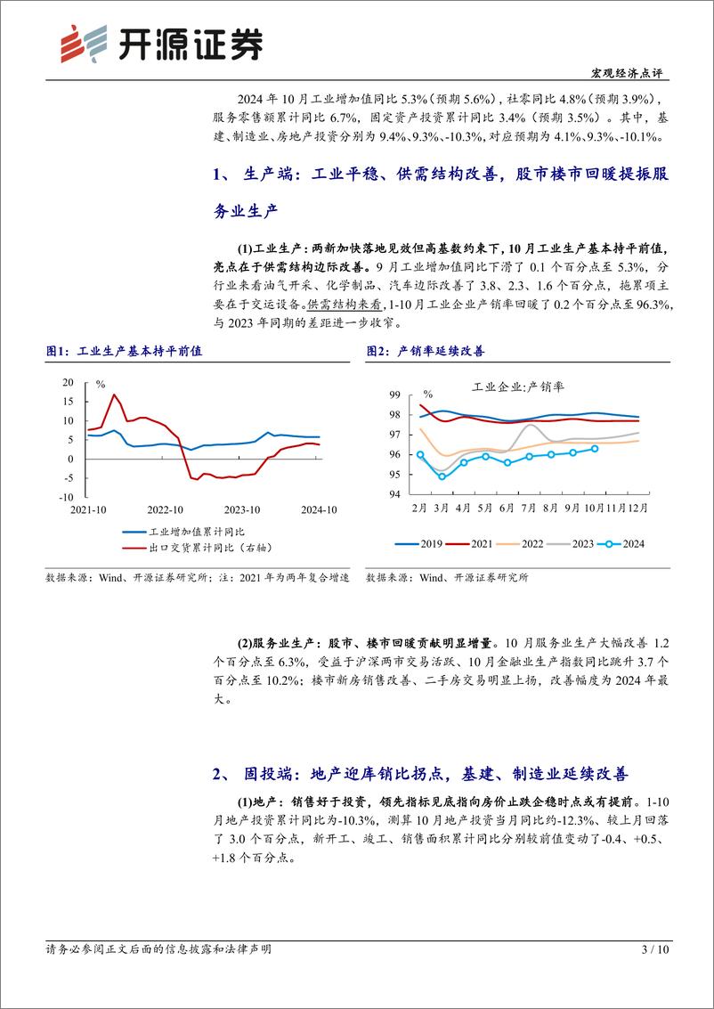 《兼评10月经济数据：政策转向后的首考-241116-开源证券-10页》 - 第3页预览图