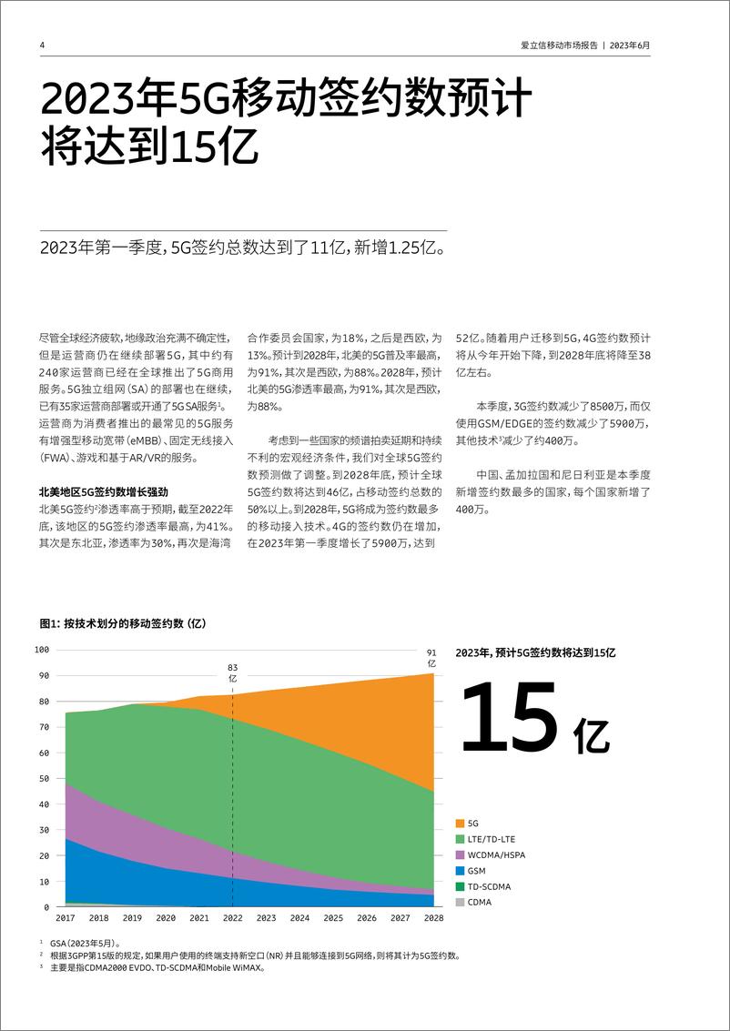 《爱立信移动市场报告-2023.6-40页》 - 第5页预览图