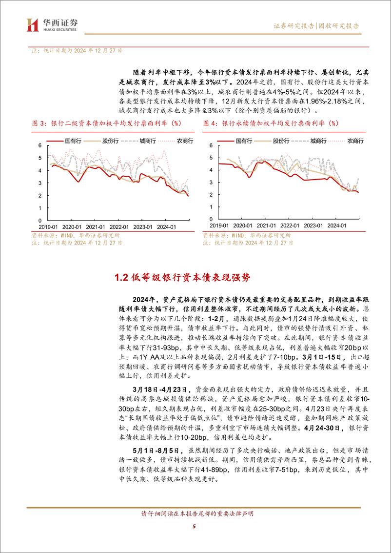 《2025年展望系列之五：2025，银行资本债把握节奏和尺度-241230-华西证券-24页》 - 第5页预览图