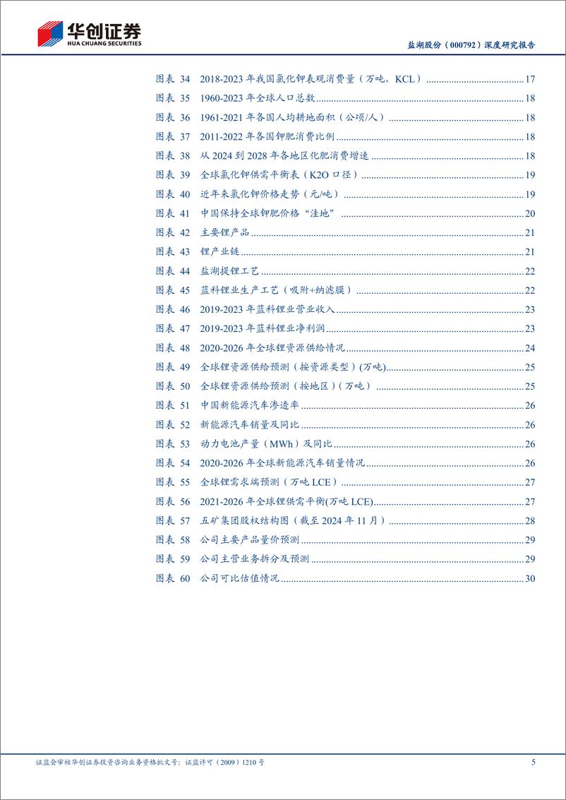 《盐湖股份(000792)深度研究报告：国内钾锂龙头，五矿集团入主打造世界级盐湖产业基地-241219-华创证券-35页》 - 第5页预览图