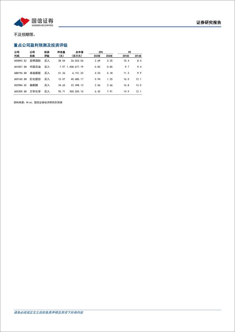 《化工行业2023年8月投资策略：看好钾肥、天然气顺价、生物柴油、制冷剂、轮胎的投资方向-20230731-国信证券-33页》 - 第3页预览图