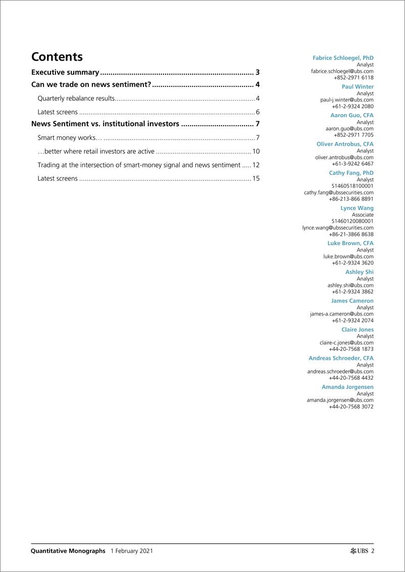 《瑞银-中国量化策略：我们能利用中国的新闻情绪吗？-2021.2.1-22页》 - 第2页预览图