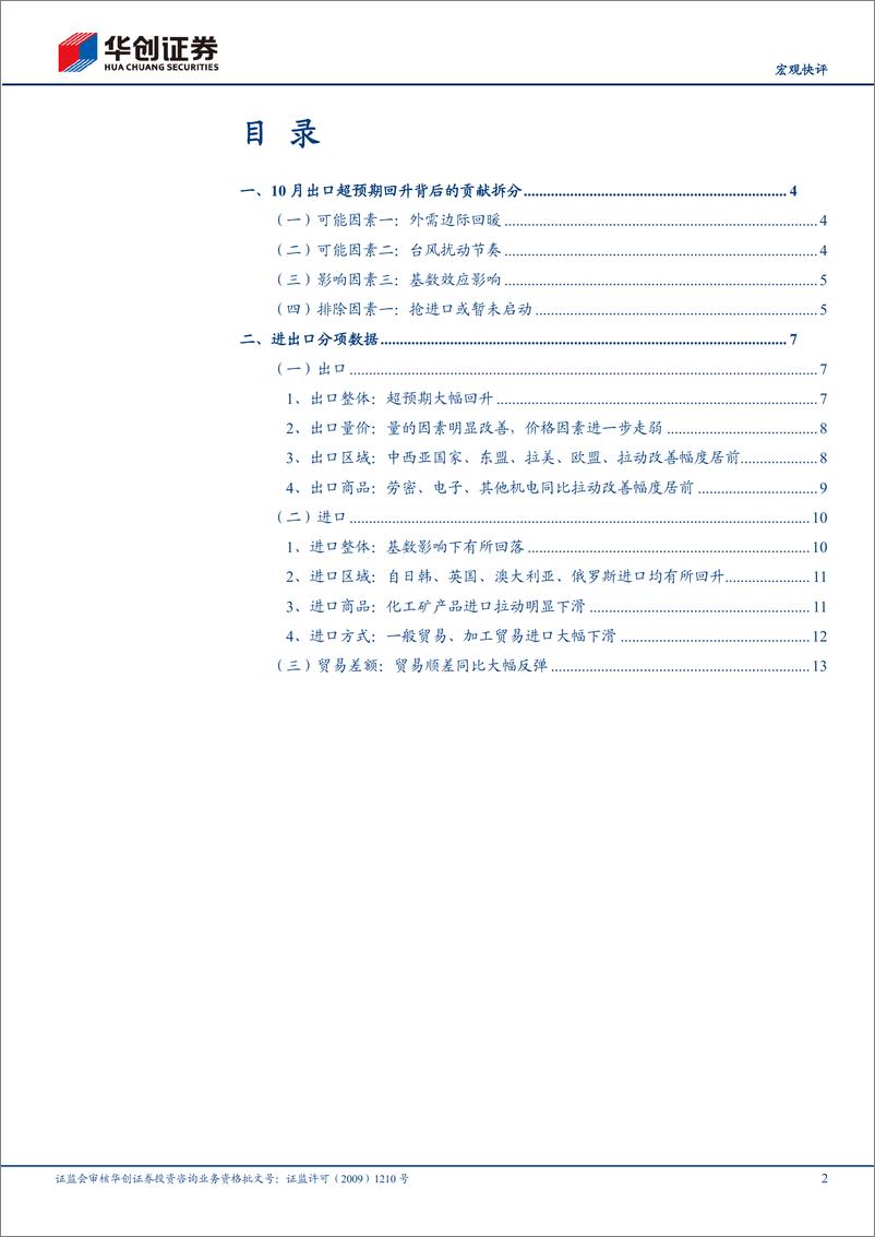 《【宏观快评】10月进出口数据点评：10月出口超预期回升背后的贡献拆分-241108-华创证券-17页》 - 第2页预览图