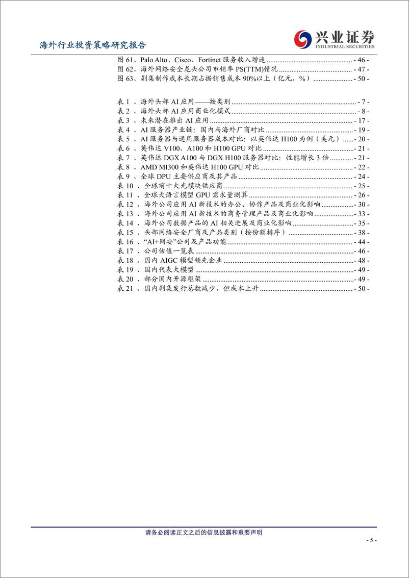 《海外TMT行业2023年中期投资策略：海外龙头，AI算力制高点，应用场景第一线-20230628-兴业证券-61页》 - 第6页预览图