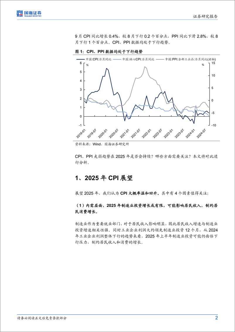 《固定收益点评：2025年，通胀怎么看？-241104-国海证券-10页》 - 第2页预览图