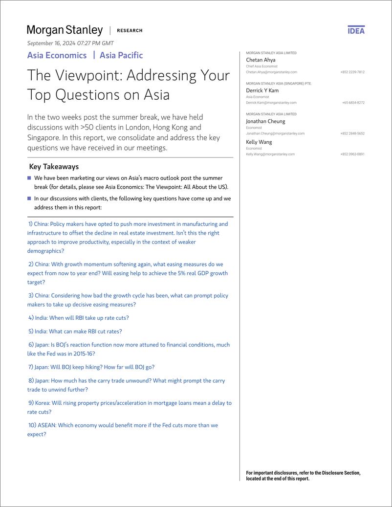 《Morgan Stanley Fixed-Asia Economics The Viewpoint Addressing Your Top Questions...-110347643》 - 第1页预览图