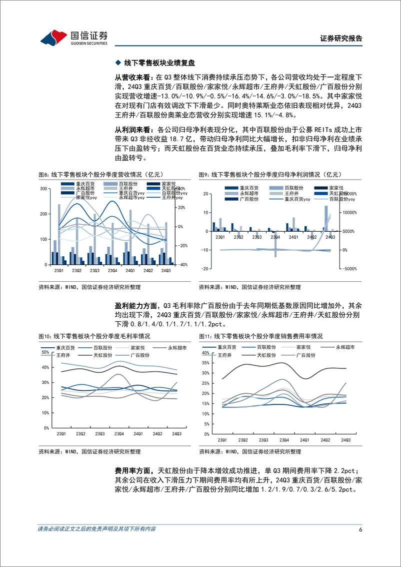 《商贸零售行业11月投资策略暨三季报总结：行业基本面压力仍存，盈利分化下龙头韧性相对强劲-241112-国信证券-14页》 - 第5页预览图