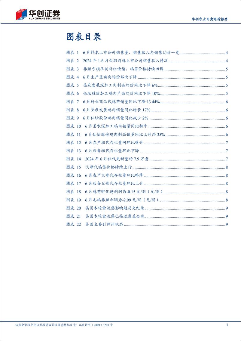 《华创农业行业肉禽跟踪报告：6月白鸡价格低位运行，下半年产业盈利或改善-240724-华创证券-13页》 - 第3页预览图