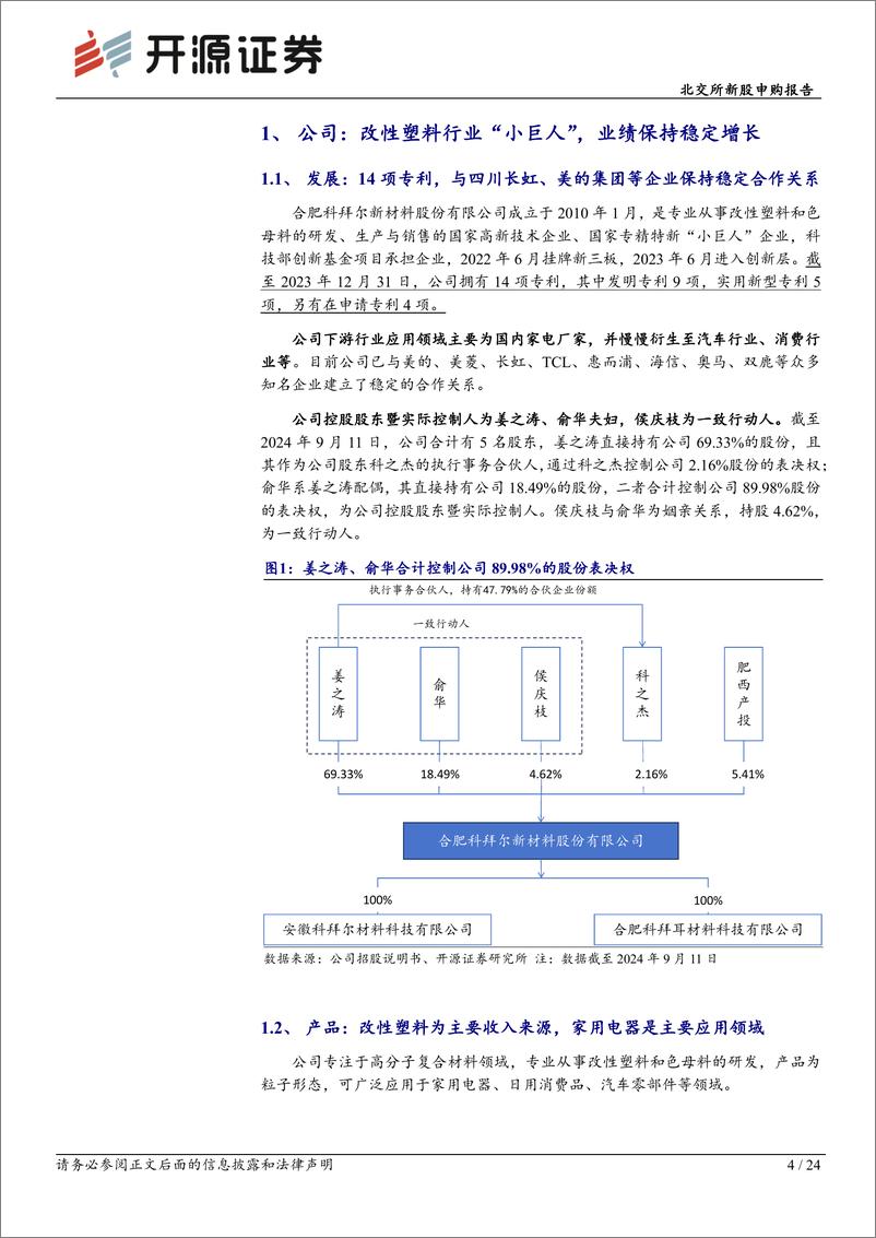 《科拜尔(920066)北交所新股申购报告：改性塑料行业“小巨人”，CPP产品技术国际先进-241021-开源证券-24页》 - 第4页预览图