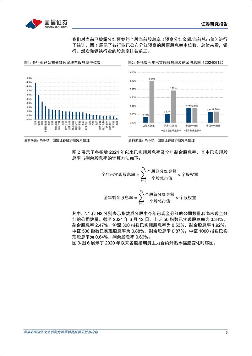 《股指分红点位监控：IM主力合约贴水幅度扩大-240613-国信证券-16页》 - 第5页预览图