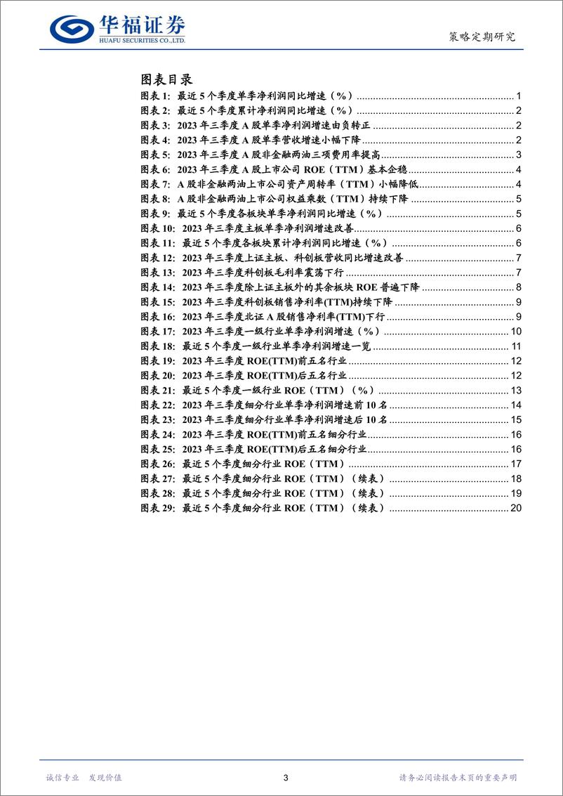 《上市公司2023年三季报分析：盈利底部渐明-20231031-华福证券-25页》 - 第4页预览图