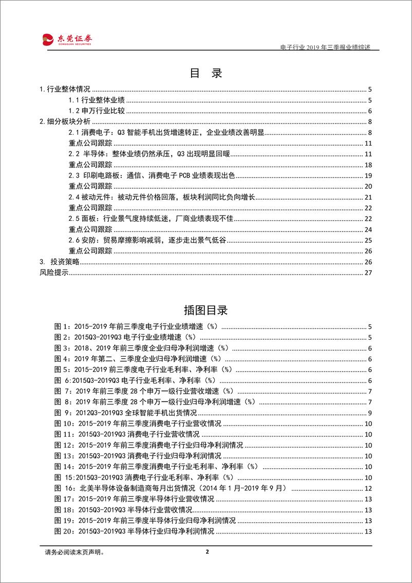 《电子行业2019年三季报业绩综述：前三季度继续承压，Q3业绩明显复苏-20191111-东莞证券-28页》 - 第3页预览图